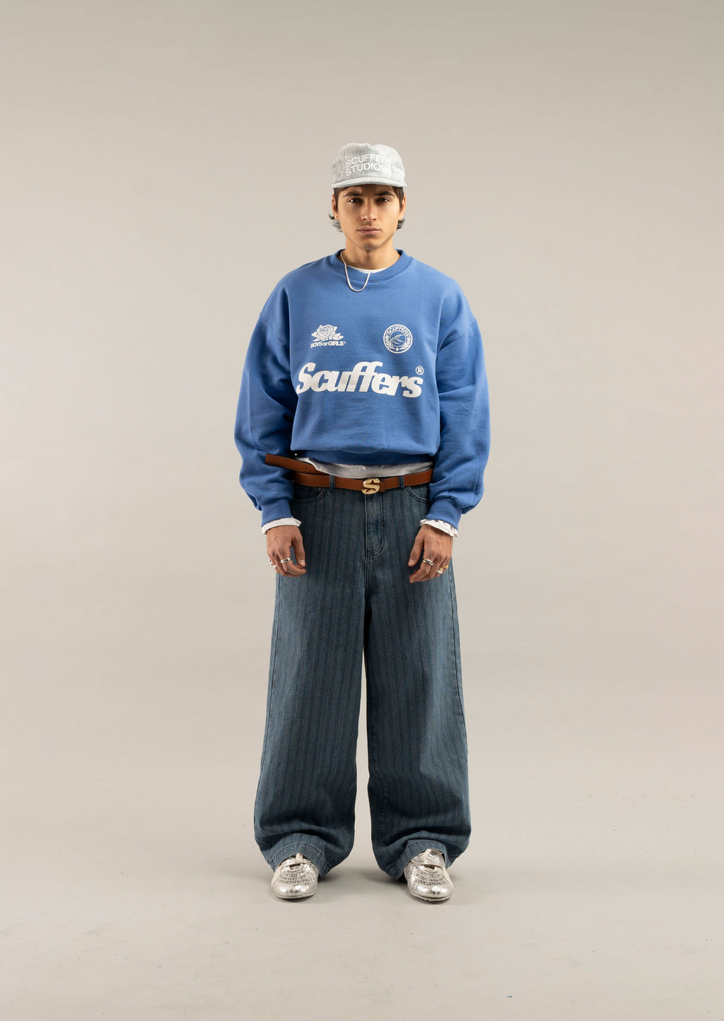 Crewnecks Scuffers Pearl Crewneck Azul Rey Azules | 47382PLBF