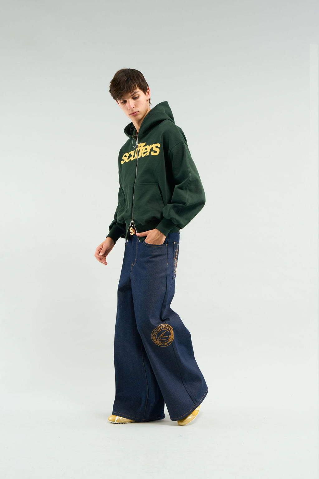 Denim Pants Scuffers Bimbo Pants Azules Oscuro | 09743GNOH