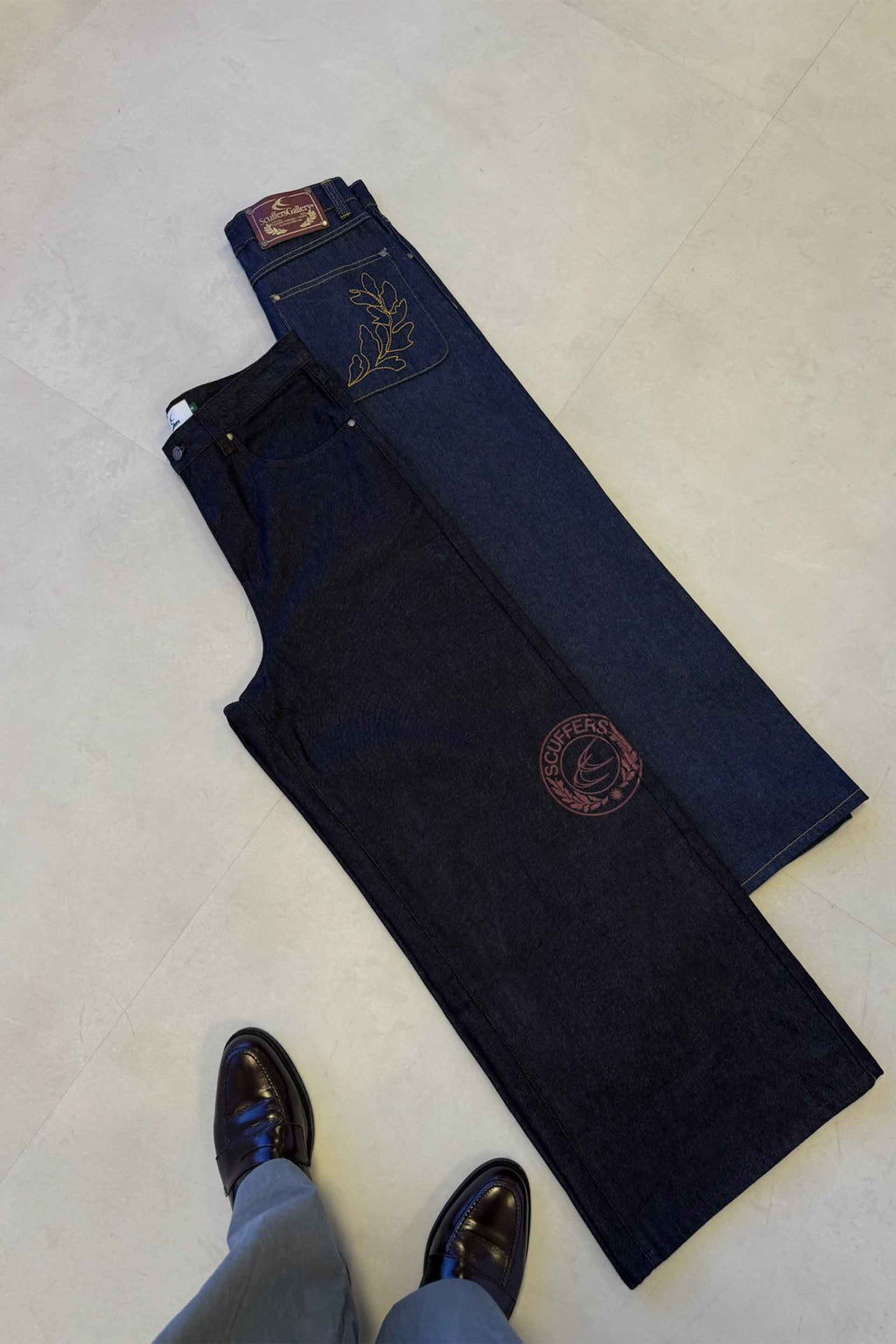 Denim Pants Scuffers Bimbo Pants Azules Oscuro | 09743GNOH