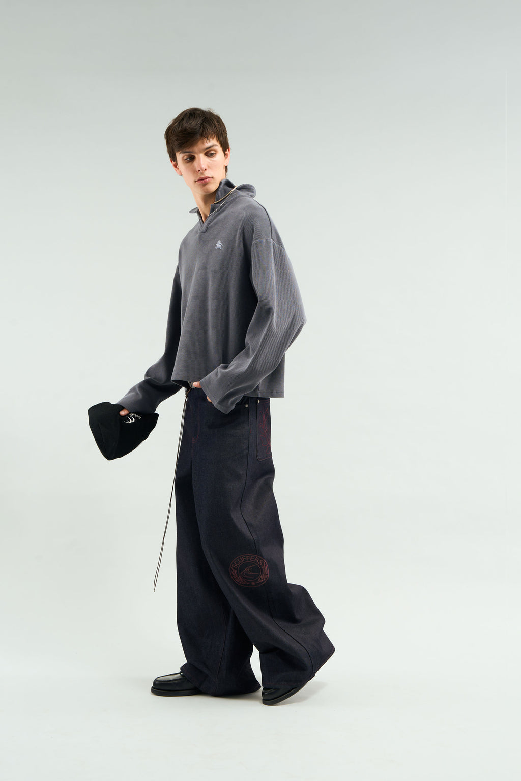 Denim Pants Scuffers Bimbo Pants Vino Oscuro | 12607JINA