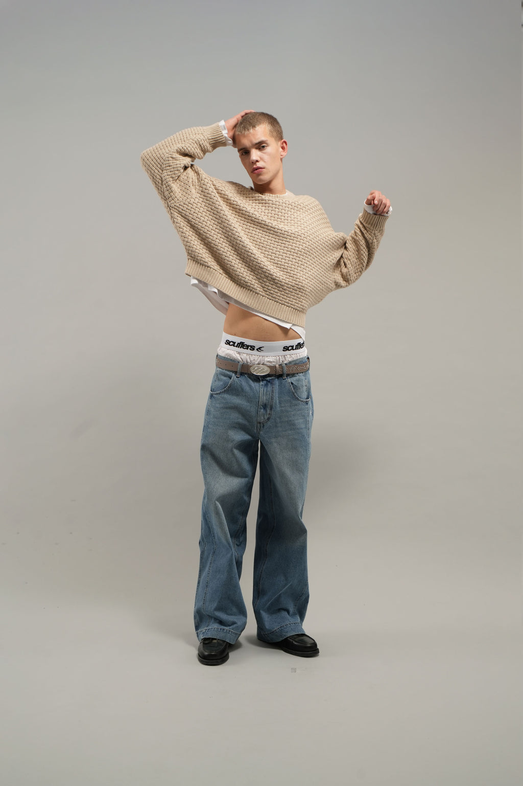 Denim Pants Scuffers Hotel Pants Azules | 06231EQYN