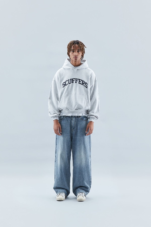 Hoodies Scuffers College Grises | 93281BFGZ