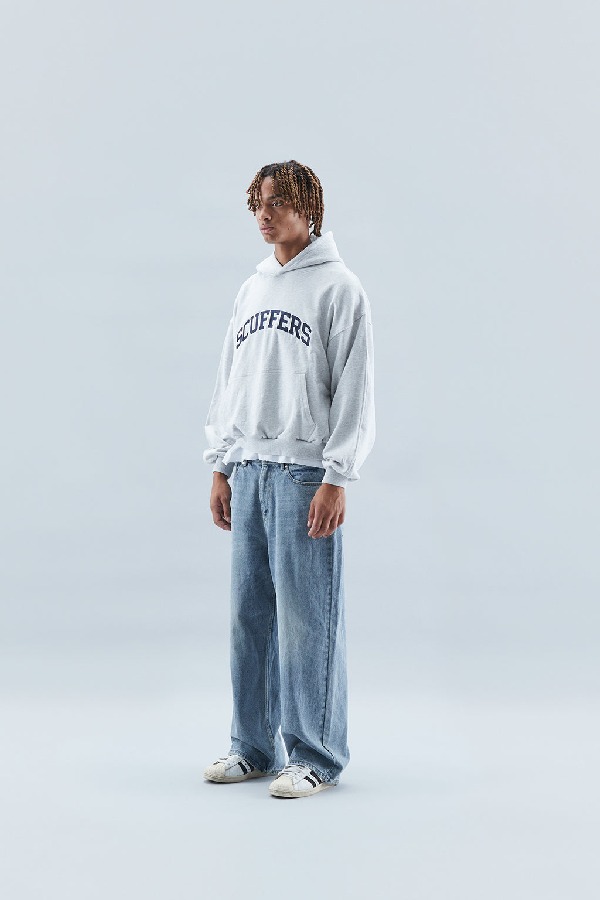 Hoodies Scuffers College Grises | 93281BFGZ