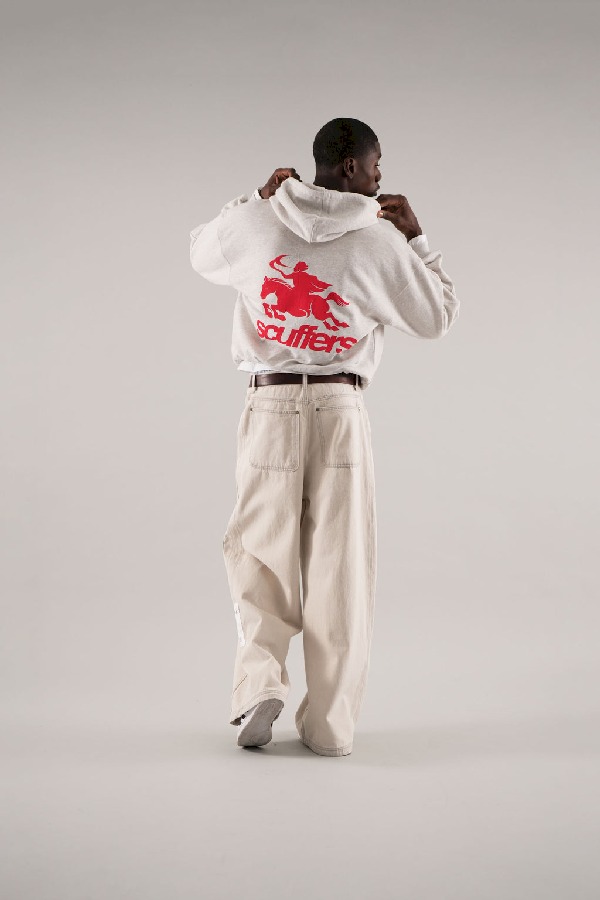 Hoodies Scuffers Emblem Grises Claro | 60824GVLX