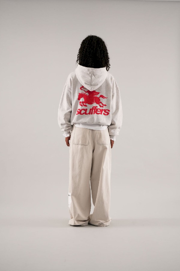 Hoodies Scuffers Emblem Grises Claro | 60824GVLX
