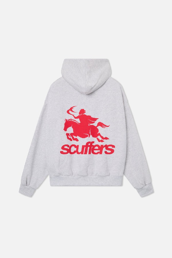 Hoodies Scuffers Emblem Grises Claro | 60824GVLX