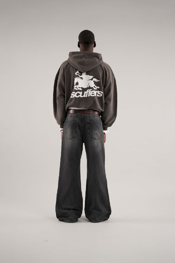 Hoodies Scuffers Emblem Negros | 06781CUAN