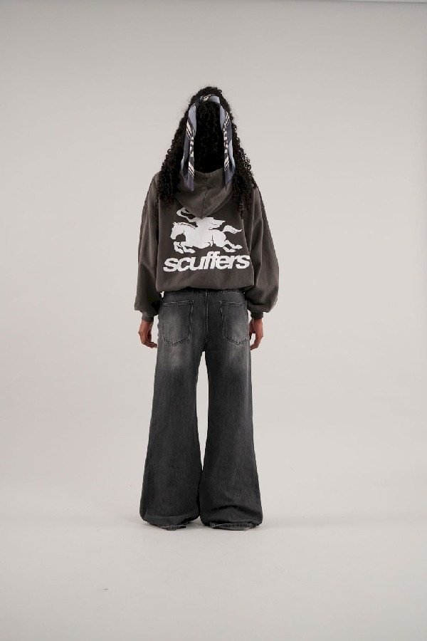 Hoodies Scuffers Emblem Negros | 06781CUAN