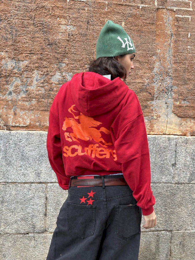Hoodies Scuffers Emblem Rojos | 75642ILHU