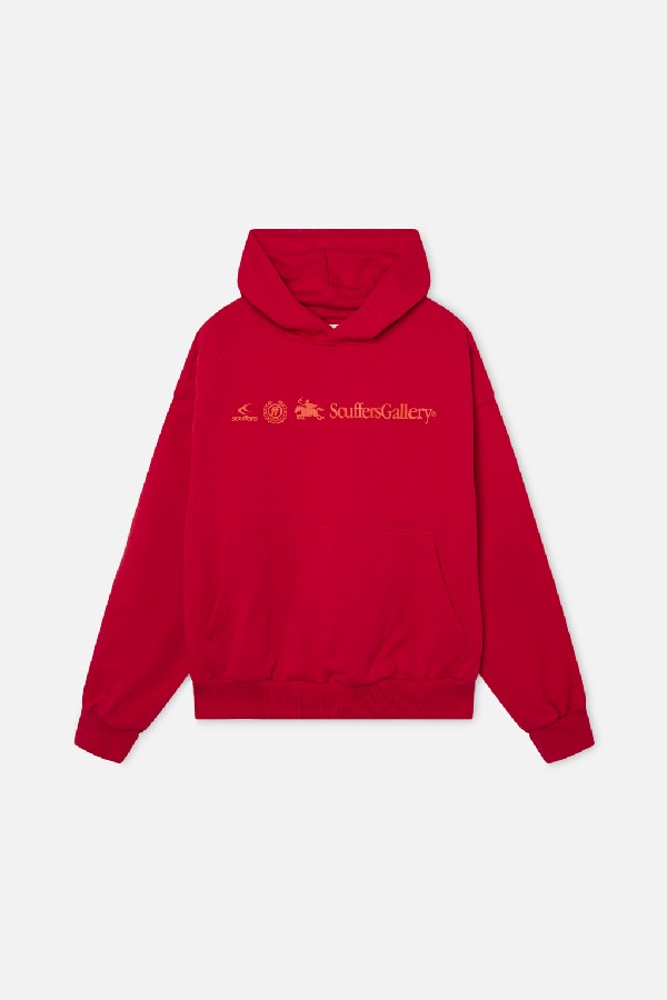 Hoodies Scuffers Emblem Rojos | 75642ILHU