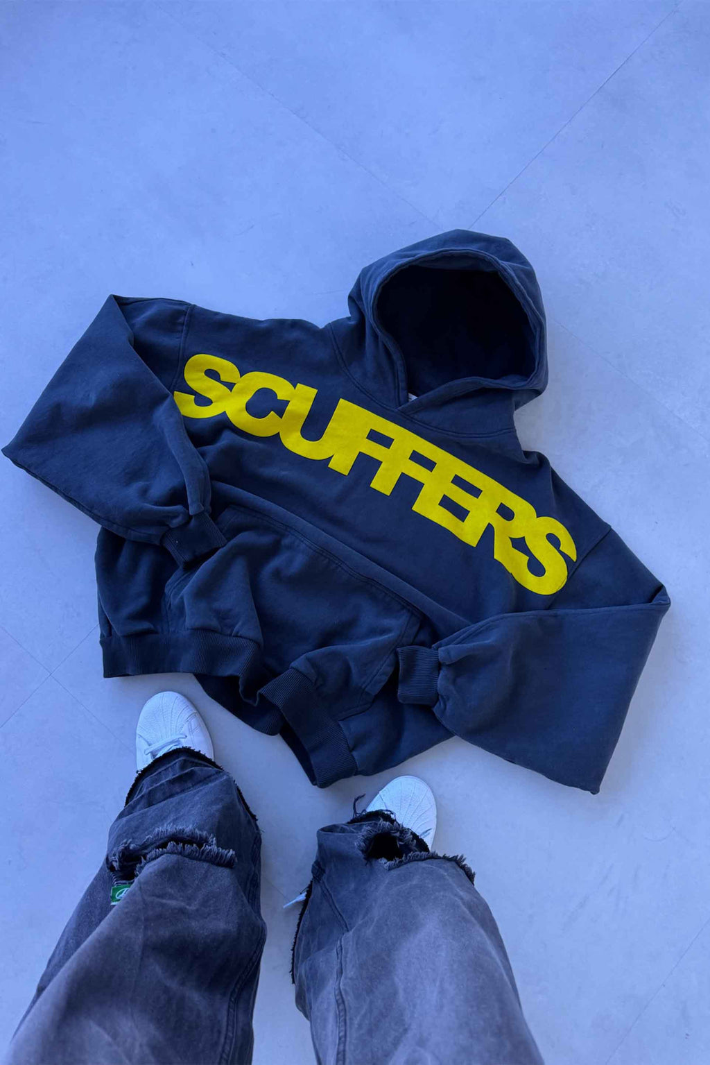 Hoodies Scuffers Flock Hoodie Azules | 48735IARD