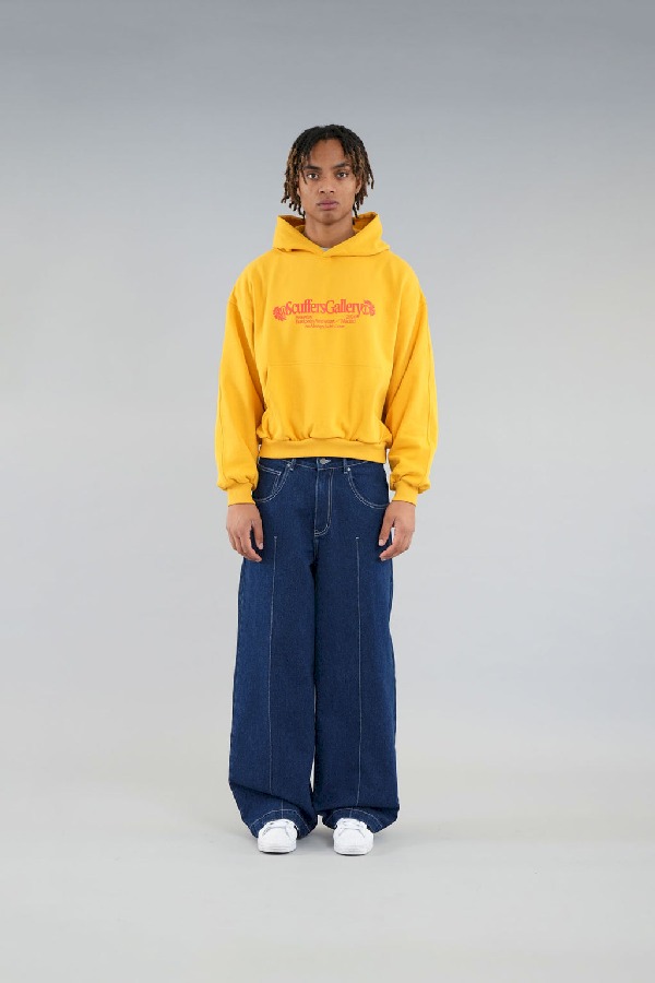 Hoodies Scuffers Gallery Amarillos | 68215IDEY
