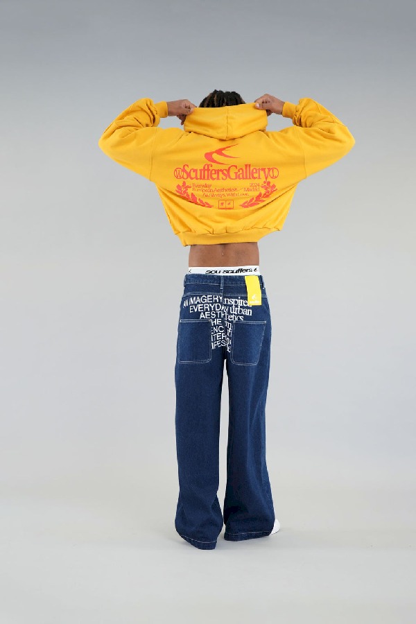 Hoodies Scuffers Gallery Amarillos | 68215IDEY