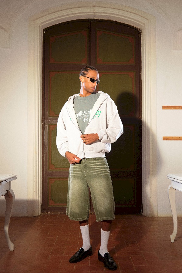 Hoodies Scuffers Gallery Zipped Grises | 25098DWIQ