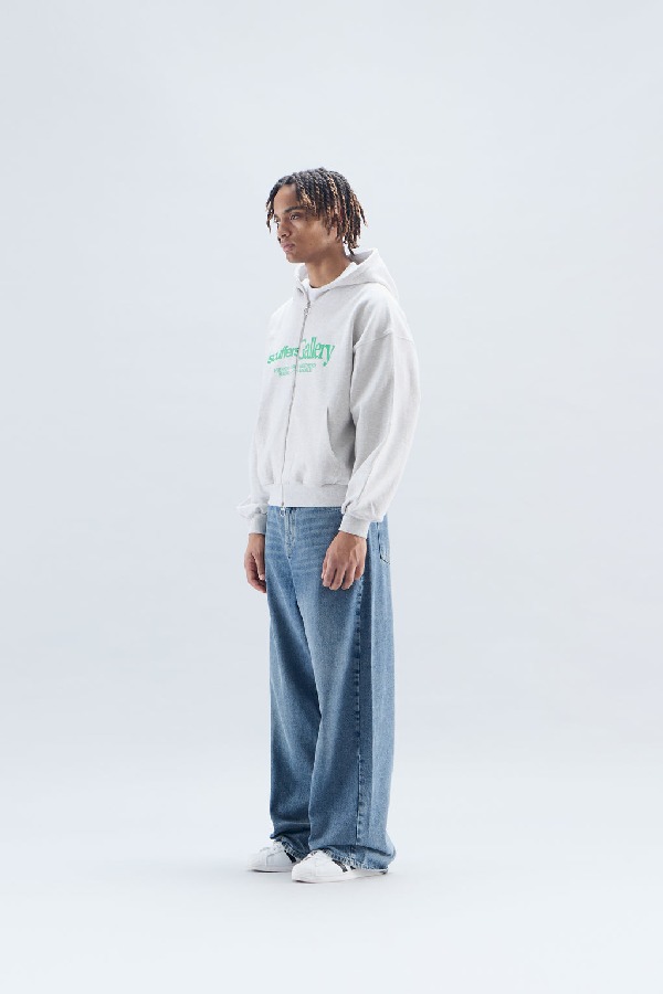 Hoodies Scuffers Gallery Zipped Grises | 25098DWIQ