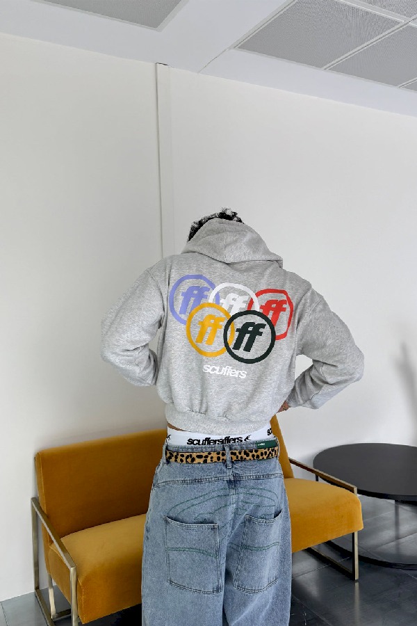 Hoodies Scuffers Glory Grises | 92703SERZ