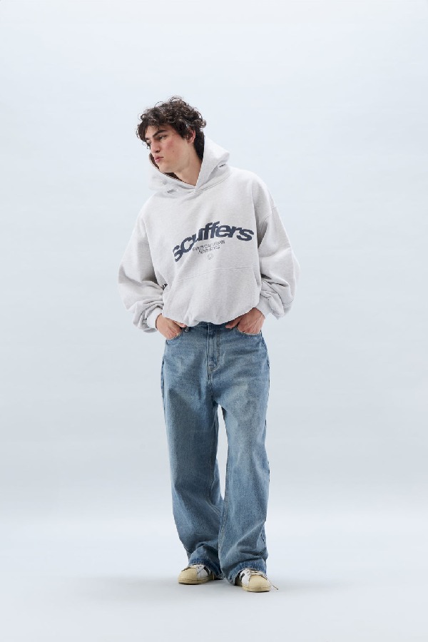 Hoodies Scuffers Iconic Grises Claro | 40256OJYW
