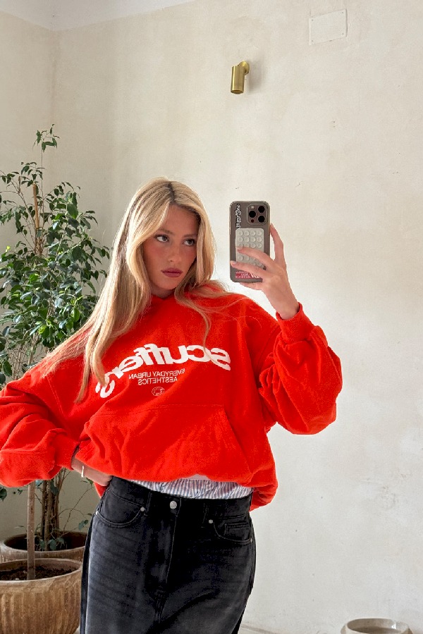 Hoodies Scuffers Iconic Rojos | 52031WRAH