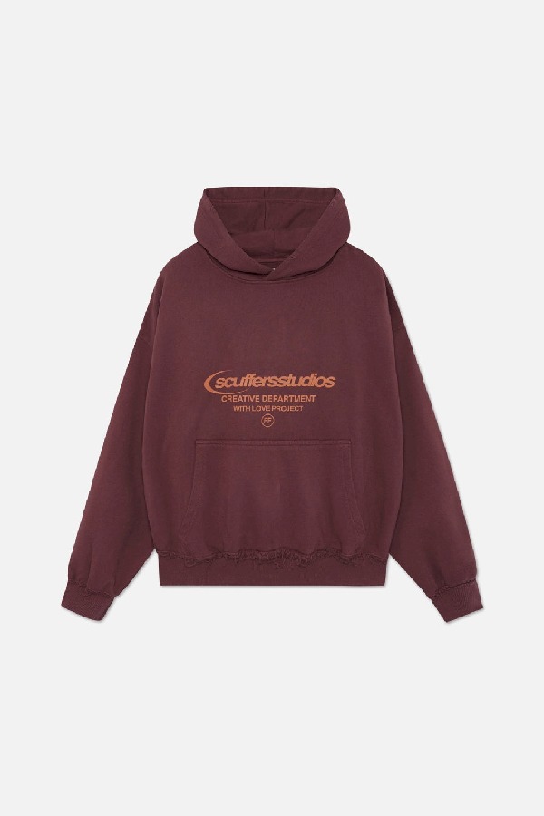 Hoodies Scuffers Ripped Studios Vino | 72809YWOB