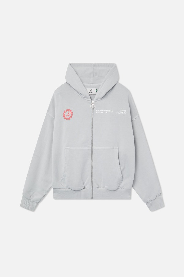 Hoodies Scuffers S66S Zipped Grises | 56732TLJR