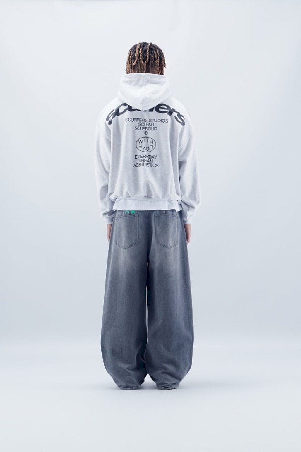 Hoodies Scuffers SSS Grises Claro | 61785PBZU