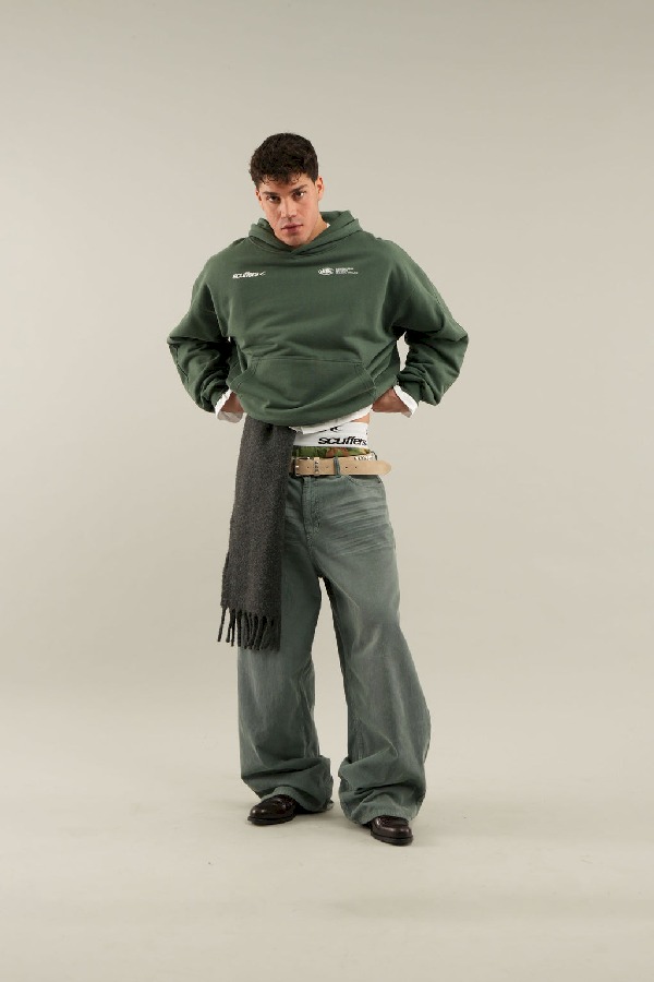 Hoodies Scuffers Sign Verdes | 70314DSJP