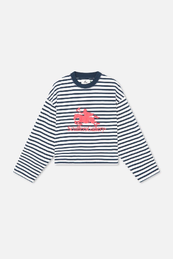 Long sleeve Scuffers Emblem Striped Longsleeve Azul Marino | 41087VICN