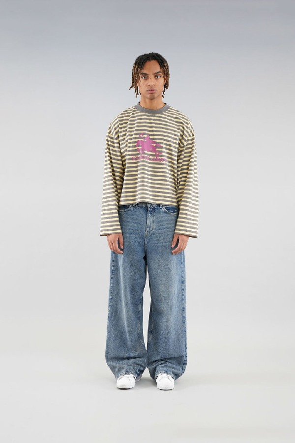 Long sleeve Scuffers Emblem Striped Longsleeve Amarillos | 72306TMUL