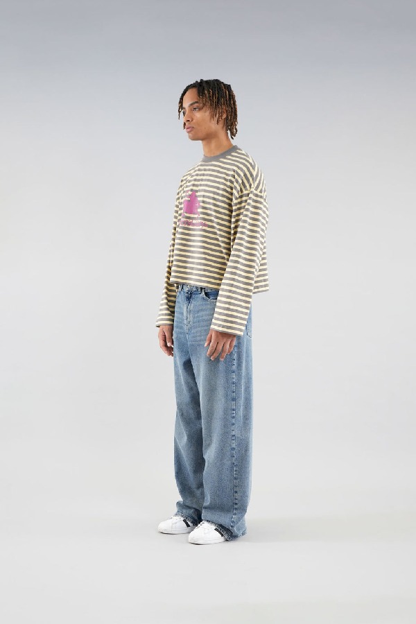 Long sleeve Scuffers Emblem Striped Longsleeve Amarillos | 72306TMUL