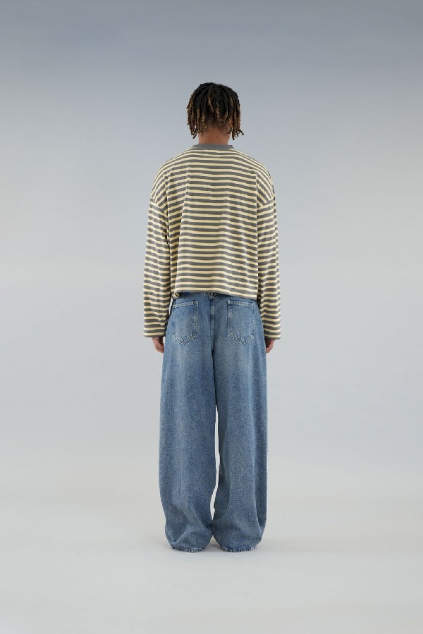 Long sleeve Scuffers Emblem Striped Longsleeve Amarillos | 72306TMUL