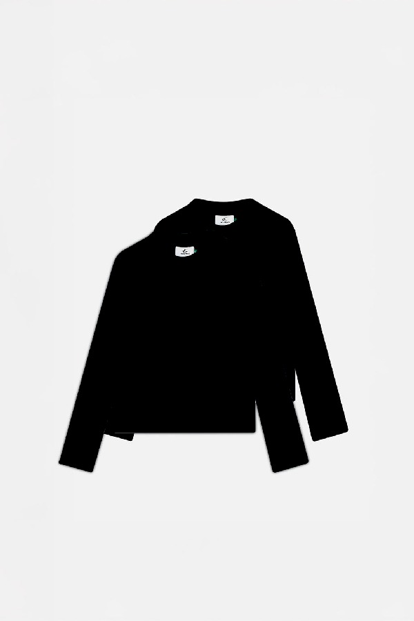 Long sleeve Scuffers Interlock Longsleeve T-Shirt Pack Negros | 05716DGLV