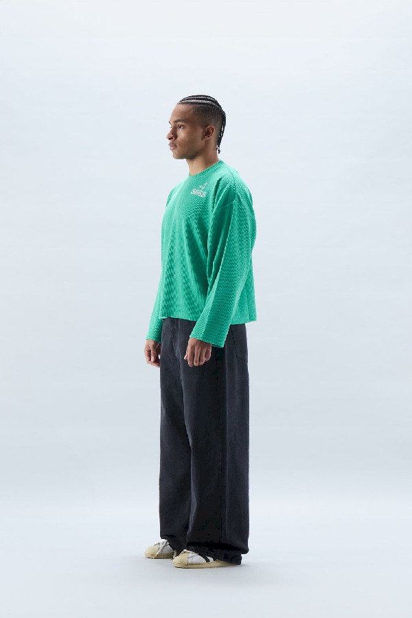 Long sleeve Scuffers S66S Ribbed Longsleeve Verdes | 41725VOUW