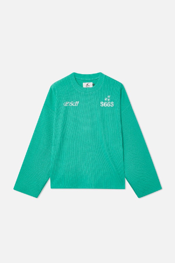 Long sleeve Scuffers S66S Ribbed Longsleeve Verdes | 41725VOUW