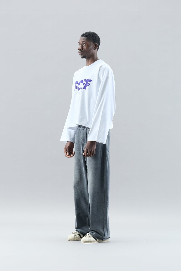 Long sleeve Scuffers SSS SCFF Longsleeve Blancos | 49287KRQS