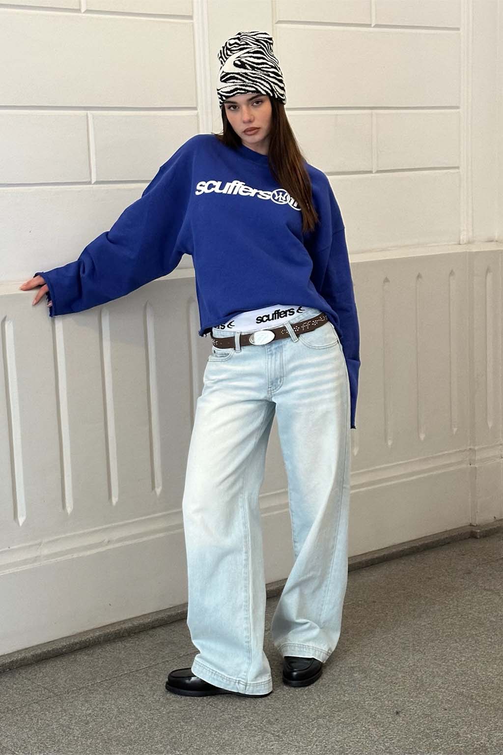 Longsleeve Scuffers New Age Sweatshirt Azul Rey Azules | 62480RMIO