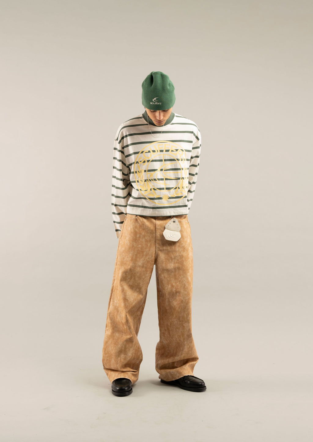 Longsleeve Scuffers Shield Striped Longsleeve Verdes | 62478QNFZ