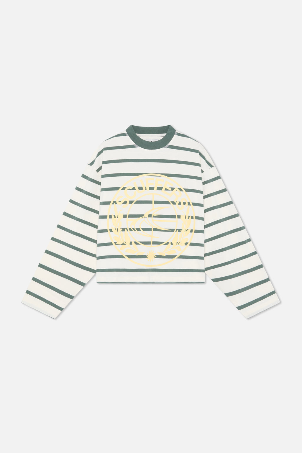Longsleeve Scuffers Shield Striped Longsleeve Verdes | 62478QNFZ
