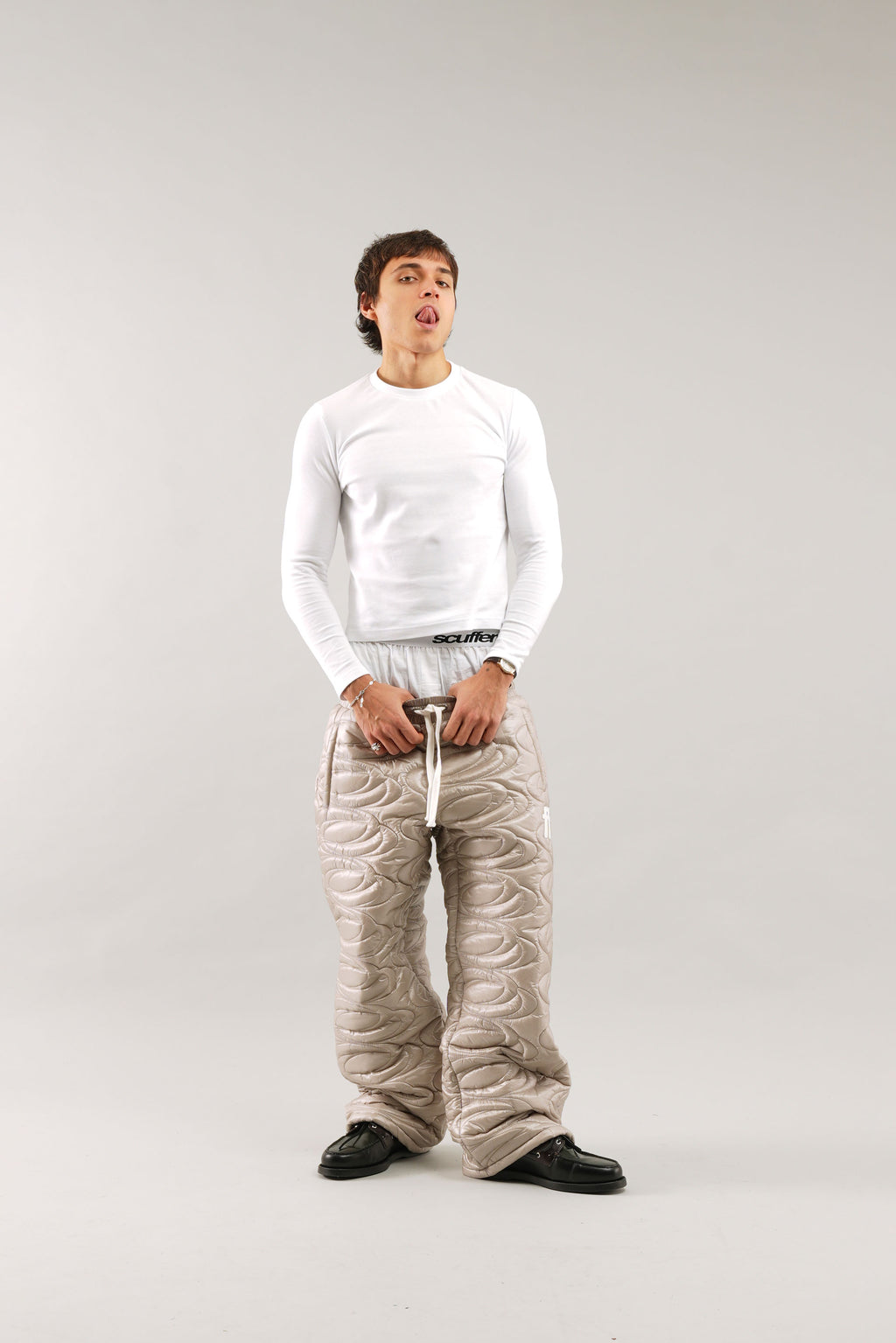 Pantalon Deportivo Scuffers Champagne Quilted Pants Grises | 15902MPGH