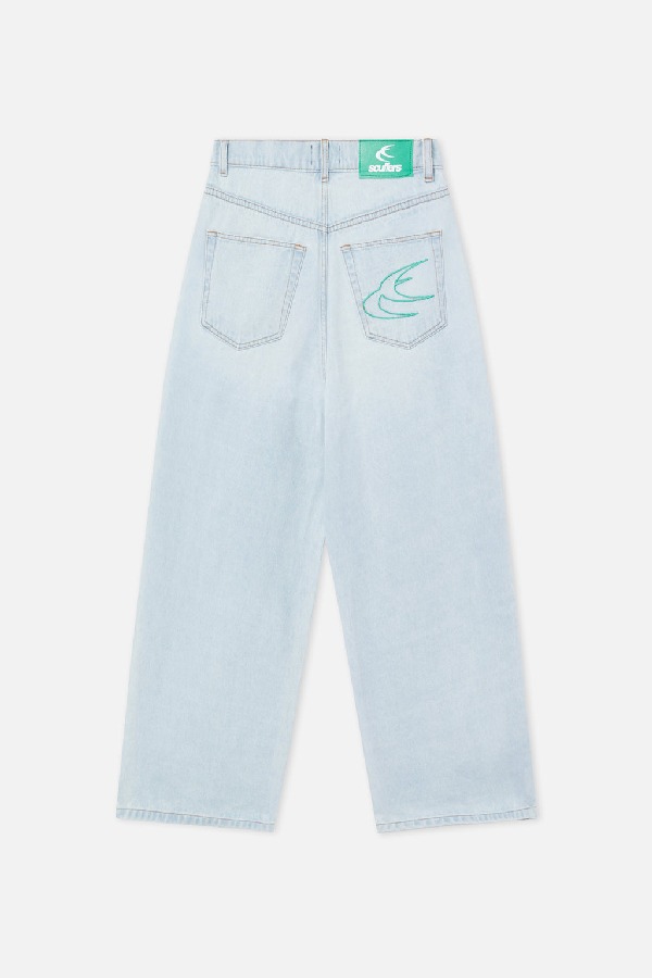 Pantalon Scuffers Jumbo Ripped Pants Azules Claro | 35019LQZW