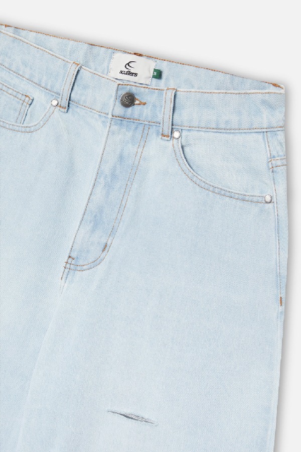 Pantalon Scuffers Jumbo Ripped Pants Azules Claro | 35019LQZW