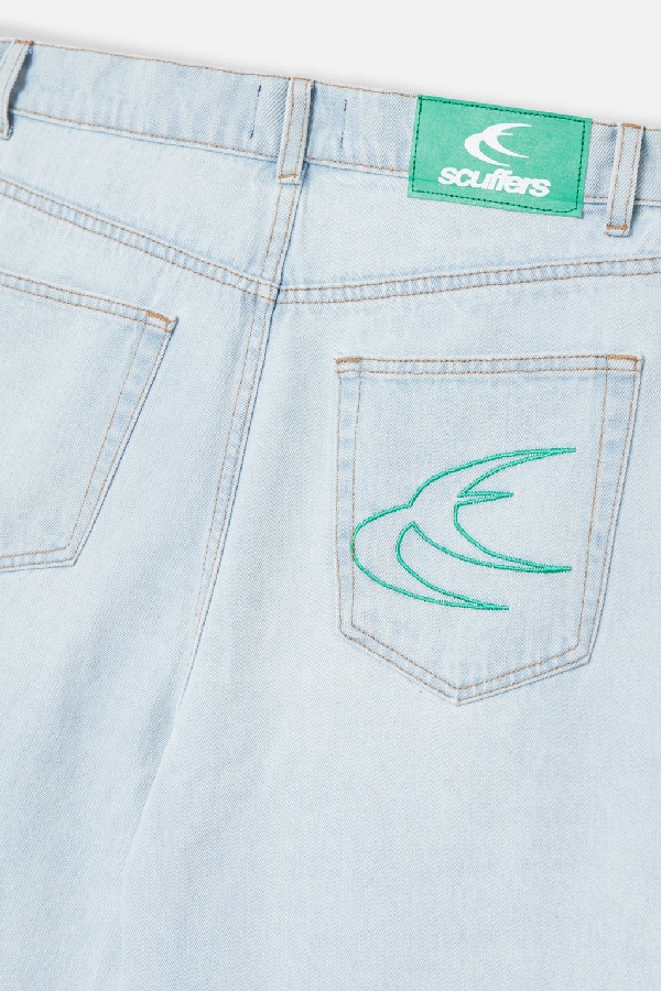 Pantalon Scuffers Jumbo Ripped Pants Azules Claro | 35019LQZW