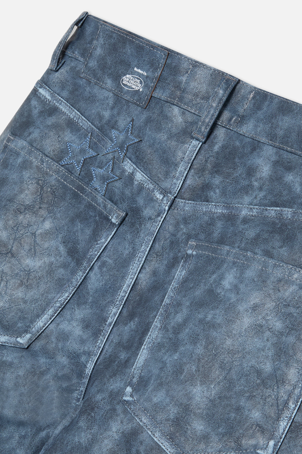 Pantalon Scuffers Leather Jumbo Pants Azules | 20691UDOK