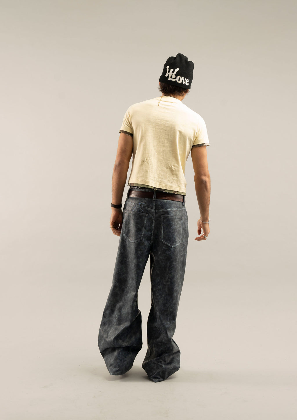 Pantalon Scuffers Leather Jumbo Pants Azules | 20691UDOK