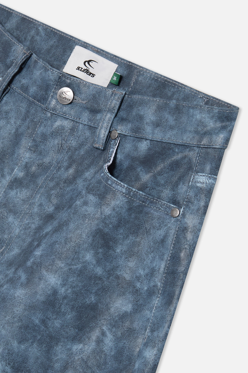 Pantalon Scuffers Leather Jumbo Pants Azules | 20691UDOK