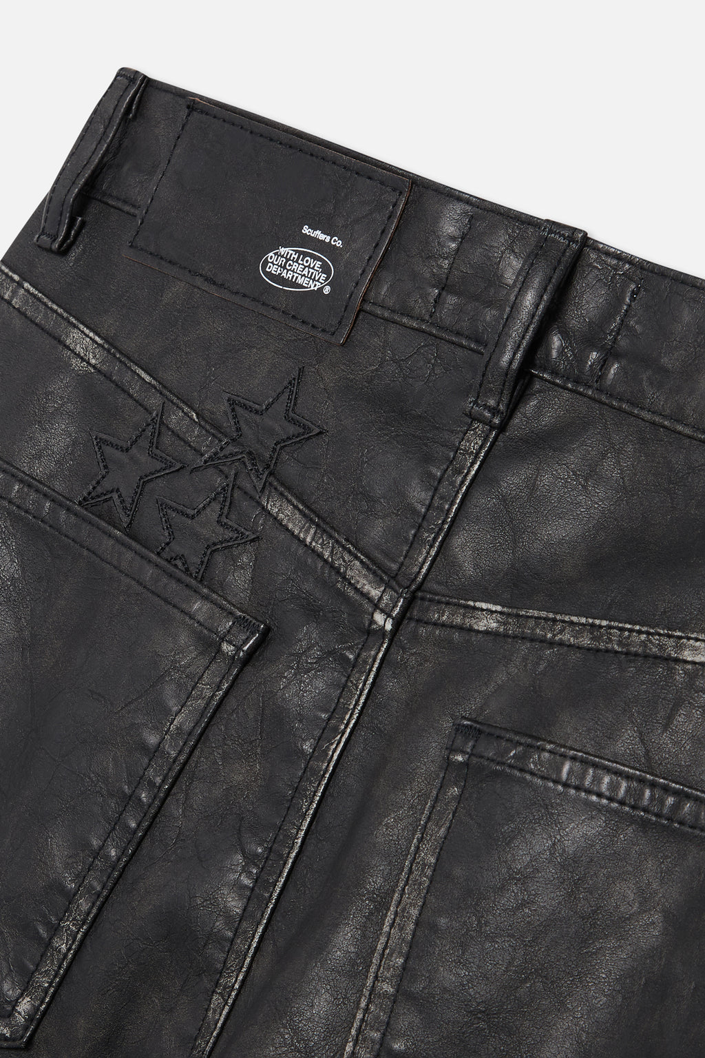 Pantalon Scuffers Leather Jumbo Pants Azules | 07563ESRY