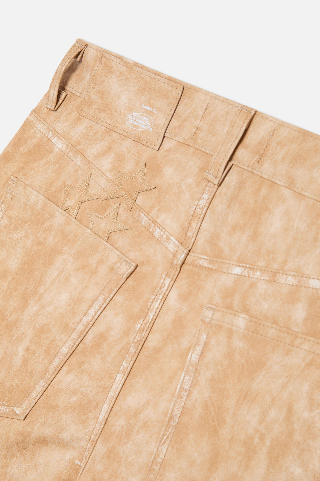 Pantalon Scuffers Leather Jumbo Pants Canela | 92068OUES