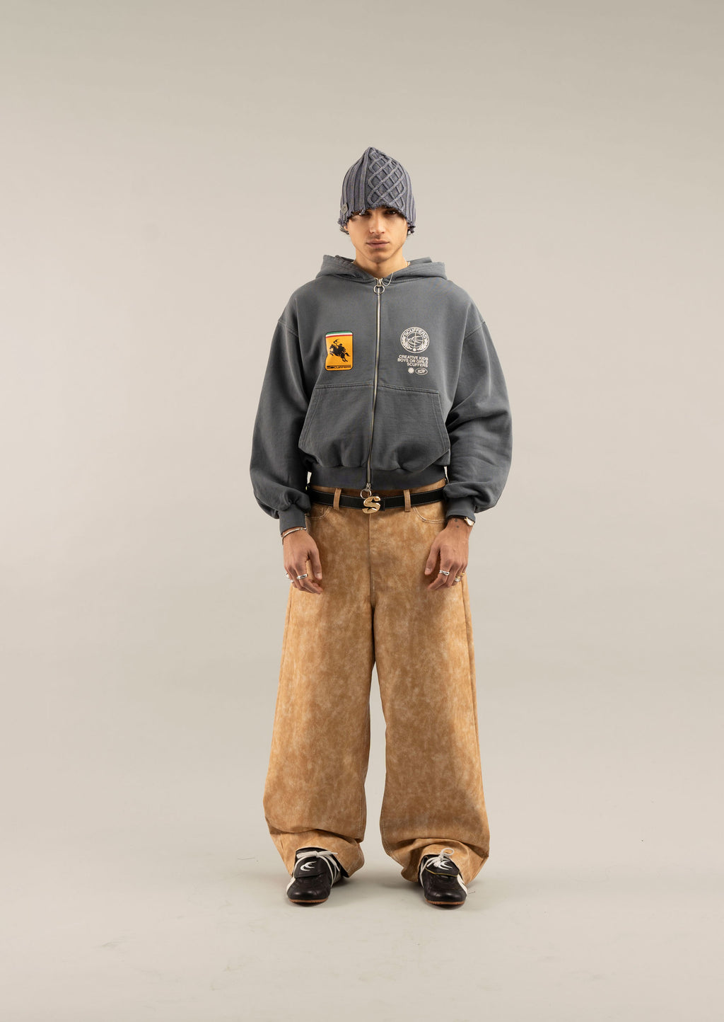 Pantalon Scuffers Leather Jumbo Pants Canela | 92068OUES
