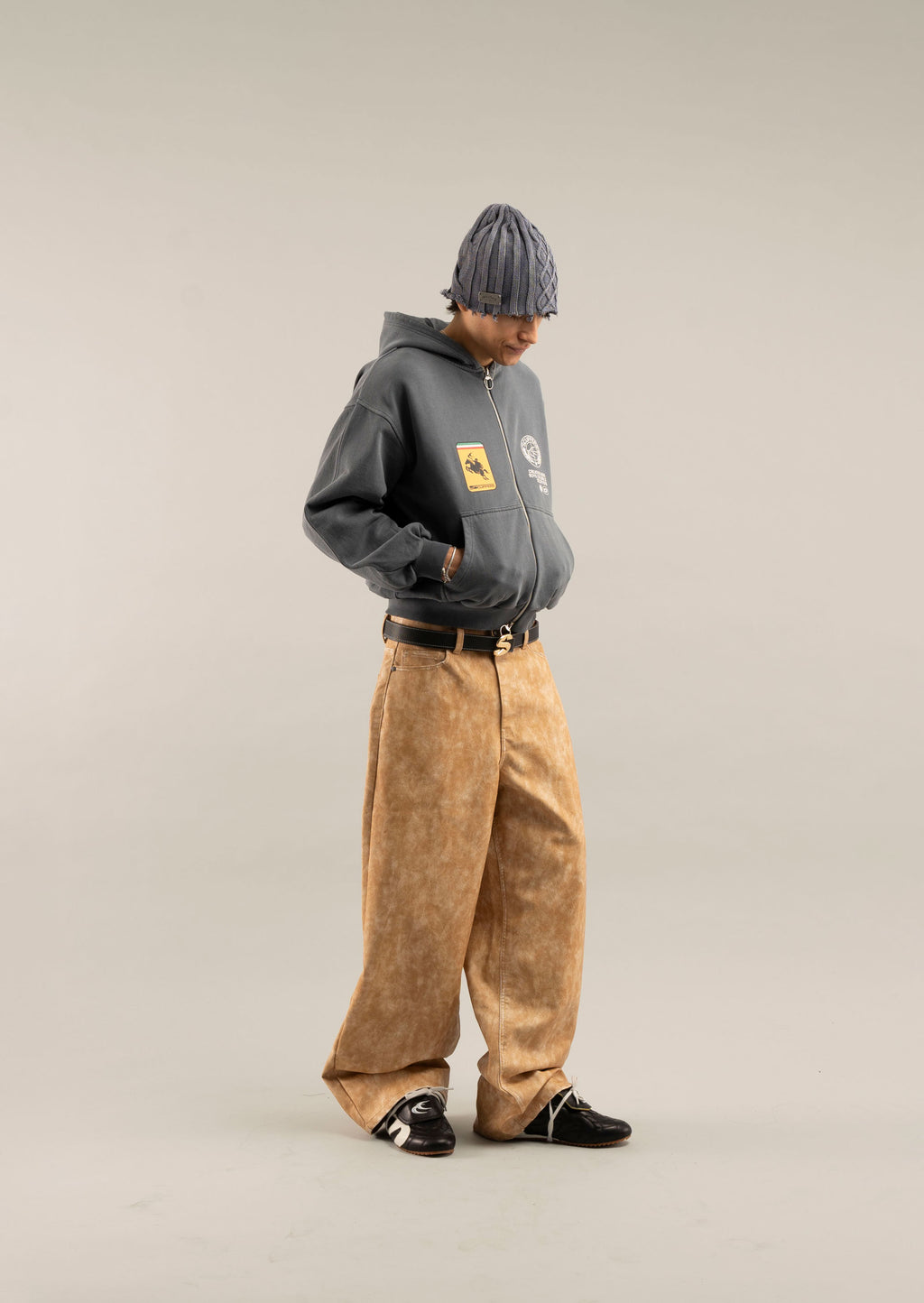 Pantalon Scuffers Leather Jumbo Pants Canela | 92068OUES