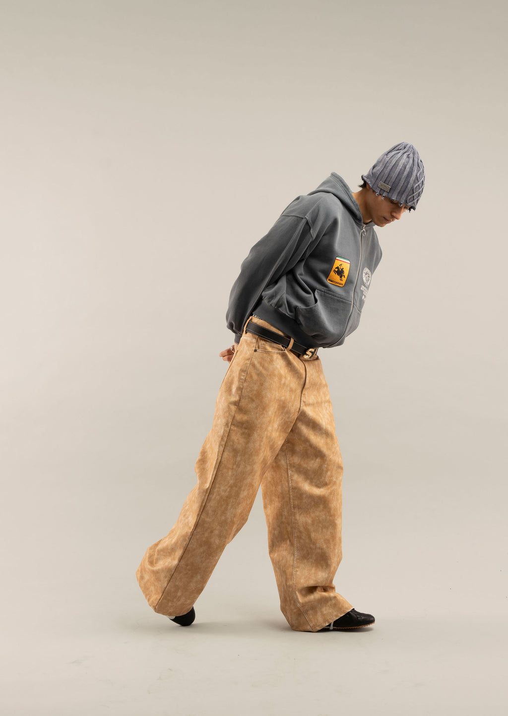 Pantalon Scuffers Leather Jumbo Pants Canela | 92068OUES