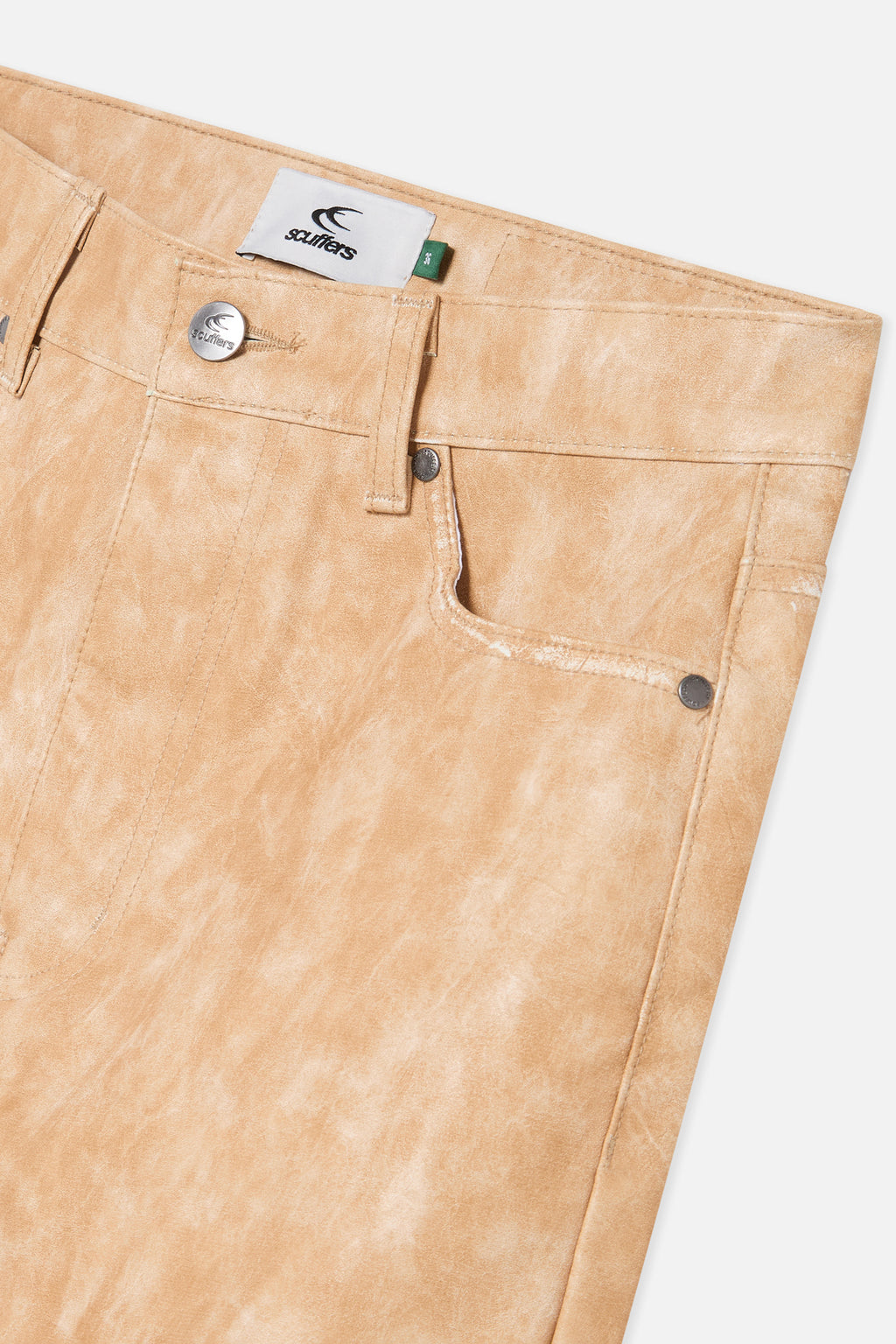 Pantalon Scuffers Leather Jumbo Pants Canela | 92068OUES